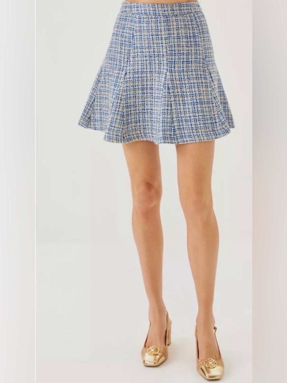 Lilly Pulitzer, NWT boucle ocean 🌊 deep Tweed A-Line Mini Skirt size 6